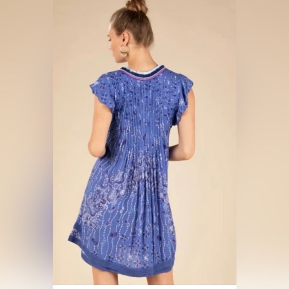 Poupette St. Barth Blue and White Floral Dress - Picture 2 of 7
